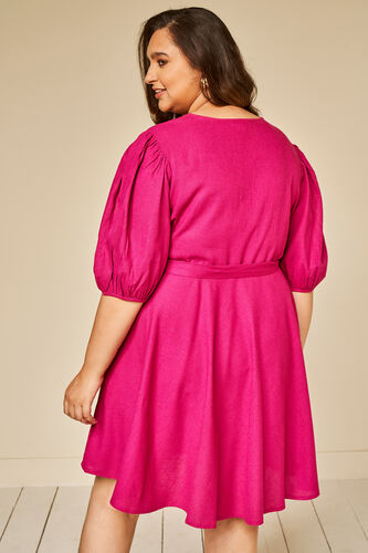 Wine Solid Straight Dress, Wine, image 10